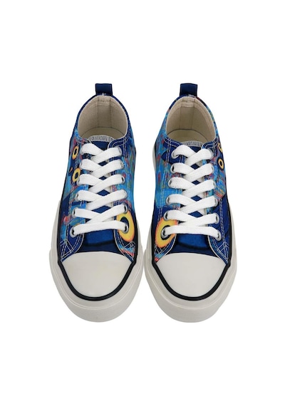 Kadın Vegan Lacivert Sneakers - Feathers Of The Owl Tasarım Çok Renkli
