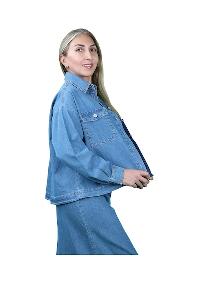 Balins Oversize Gömlek Mavi Mavi