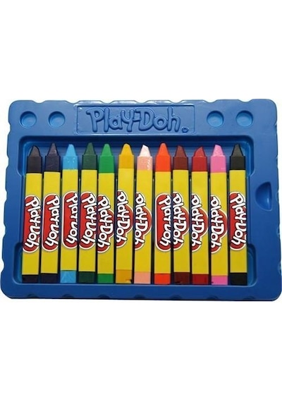 Play Doh Üçgen Mum Boya 12 Renk Cr008