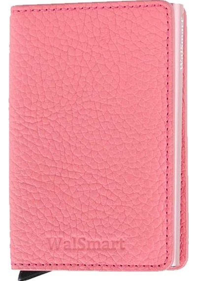 Walsmart Book Floater Akıllı Mekanizmalı Deri Cüzdan Pembe