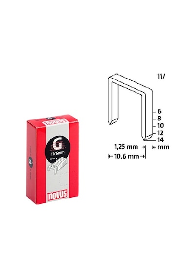 Novus G Tip 11/8mm Yassı Zımba Teli 5000 Li Paket