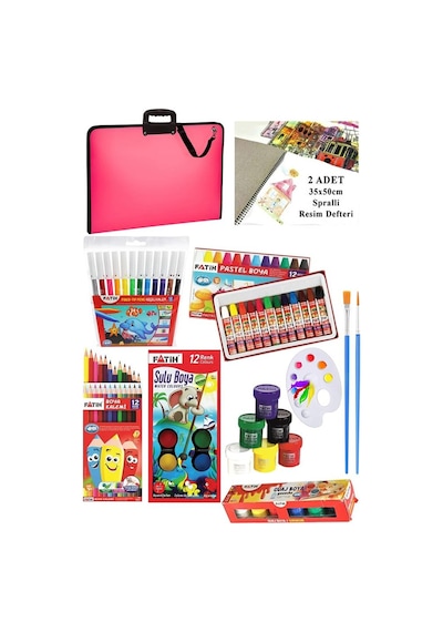 Öğrenci Boyama Seti 11 Parça 1 Paket 35x50
