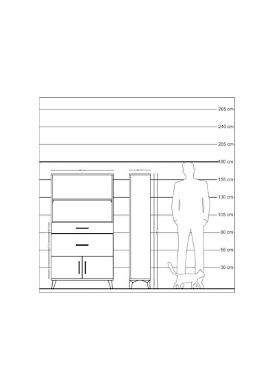 Arges Dolap 2 Raflı 2 Çekmeceli 2 Kapaklı 88x30x163 Çam-antrasit Çam Arges Dolap 2 Raflı 2 Çekmeceli 2 Kapaklı 88x30x163 Çam-antrasit Çam