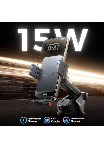 Joyroom Jr-zs241s Wıreless Car Charger Holder Blck.