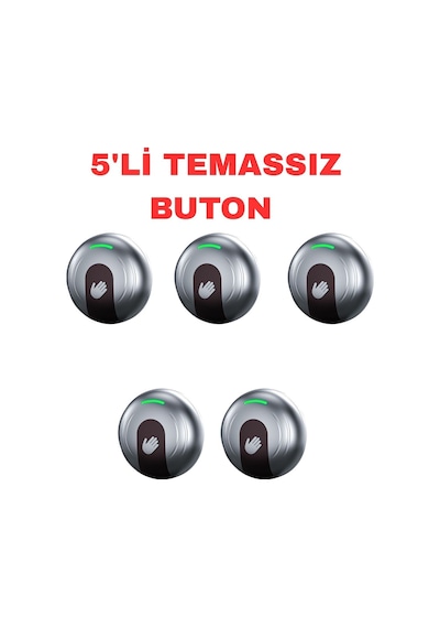 Sr-705 W Temassız Kapı Açma Butonu Ip68 Su Geçirmez Sıva Üstü Kızılötesi Sensörlü Çıkış Butonu 12-24v Dc 5 Adet