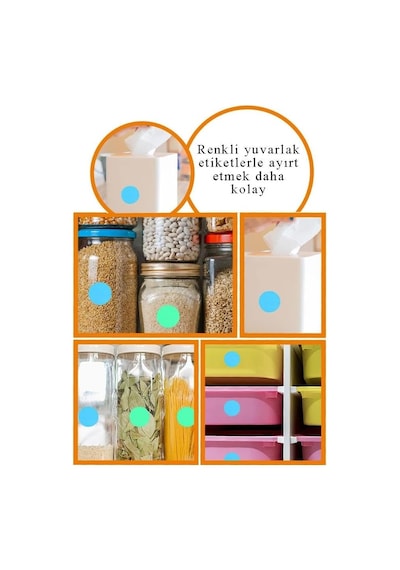 Artlantis 25 Mm Renkli Hazır Yuvarlak Etiket 100 Lü 1 Paket Mix Color Ofis Etiketleri Kendinden Yapışkanlı Nokta Et Genel