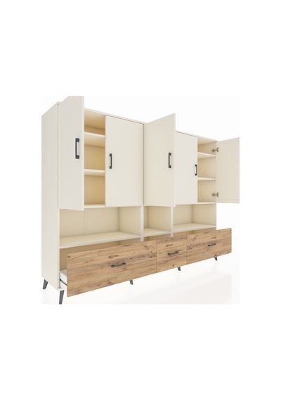 Hyperion Dolap 12 Raflı 3 Çekmeceli 5 Kapaklı 220x44x163 Aytaşı-a Aytaşı-aytaşı/çam Hyperion Dolap 12 Raflı 3 Çekmeceli 5 Kapaklı 220x44x163 Aytaşı-a Aytaşı-aytaşı/çam