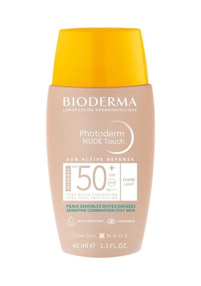 Bioderma Photoderm Nude Touch Spf50+ Light Karma Yağlı Ciltler Kapatıcı Etkili Çok Yüksek Korumalı Renkli Güneş Kremi 40 Ml
