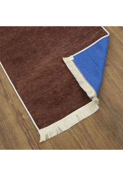 El Kuba Lüks Astarlı Biyeli Seccade Kahverengi 66x125cm 565 Gr