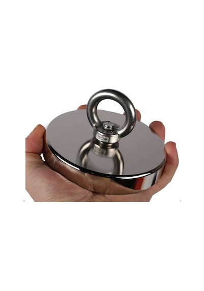 80 Mm Çapında Dev Neodyum Pot Mıknatıs Fishing Magnet Kanca Kurtarma Mıknatısı