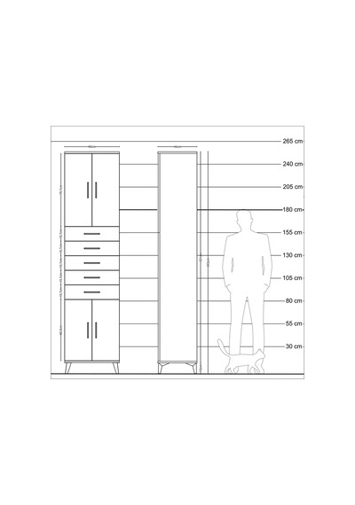 Hyperion Dolap 3 Raflı 5 Çekmeceli 4 Kapaklı 60x44x243 Çam-çam Çam Hyperion Dolap 3 Raflı 5 Çekmeceli 4 Kapaklı 60x44x243 Çam-çam Çam