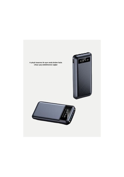 Powerbank 20000 Mah Led Fenerli Ve Çoklu Güvenlik Korumasına Sahip Çok Rnekli