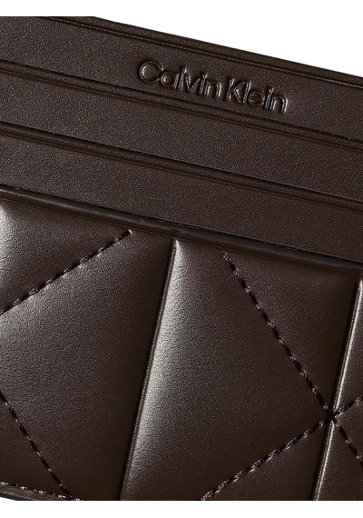 Calvin Klein Quılted Cardcase, Bal Kahverengi Kadın Kartlık