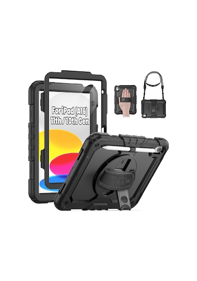 Apple Uyumlu iPad  11. Nesil A16 2025 Kılıf Stand Askılı Zırh Tank Defender Kapak A3354