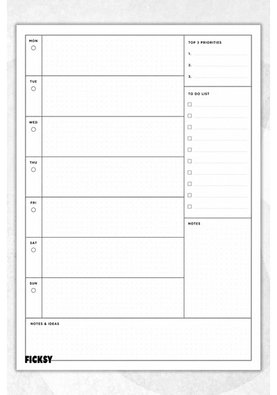 Zamansız Çok Amaçlı Günlük Haftalık Aylık Planlayıcı - A4 Ebat Yapılacaklar - 30 Yaprak - Planner - 4048 Çok Renkli