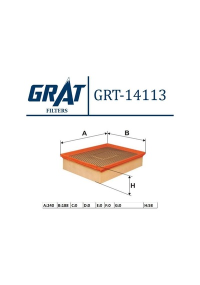 GRAT 14113 HAVA FİLTRESİ VECTRA B  2.0D