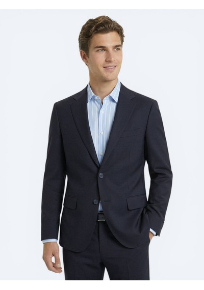 Kip Lacivert Modern Fit %100 Yün Takım Elbise