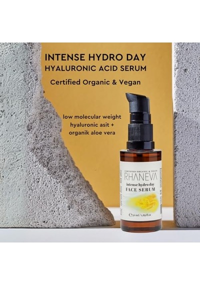 Intense Hydro Day Hyaluronik Asit Yüz Serumu, Organik Ve Vegan Sertifikalı, 50 Ml