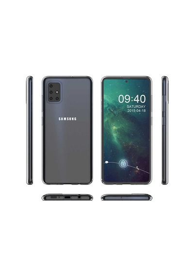 Samsung Galaxy Uyumlu A71 Kılıf Lüx Şeffaf Silikon Kılıf