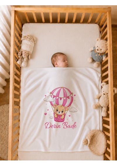 Pia Baby Yeni Doğan Kız Bebek 4 Parça Hastane Çıkışı Seti %100 Pamuk Kişiye Özel İsimli Battaniyeli Tulum Set 2045bt3x Ekru
