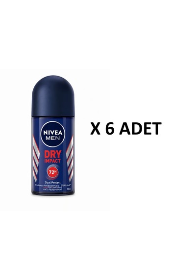 Nivea Dry Impact Erkek Roll On 50 Ml X 6 Adet