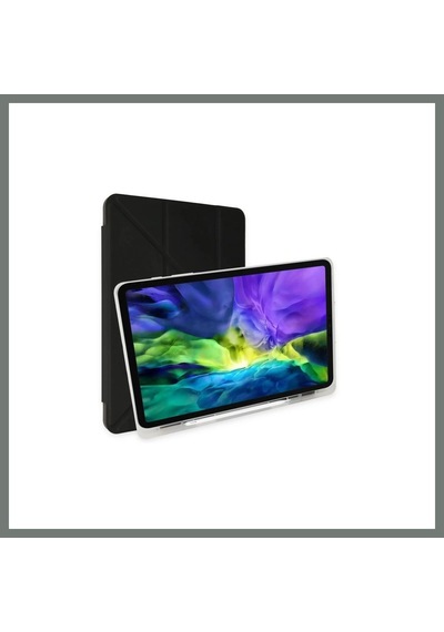 Bezos İpad 10.2 8.nesil Kılıf Kalemlikli Mars Tablet Kılıfı - Siyah Mmbz
