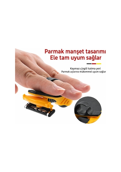 Valkyrie Parmak Tipi Saç Kesme Makinesi Ergonomik Mini Tıraş Aparatı Taşınabilir Hassas Saç & Sakal Düzeltici