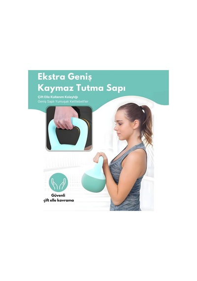 Soft Kettlebell 10 Kg Evde Spor Aleti Crossfit & Fitness Ağırlık Kaymaz Kaplama