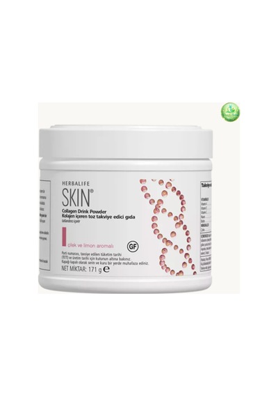 Skın Collagen Drink Kolajen Tozu Çilek Limon Aromalı 171 G Cilt Desteği