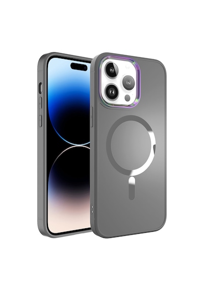 Apple Uyumlu iPhone 14 Pro Magsafe Wireless Şarj Özellikli Zore Stil Kılıf-siyah Siyah