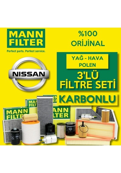 Nissan Juke 1.5 Dci Mann-Filter Filtre Bakım Seti 2014-2019 (495584353)