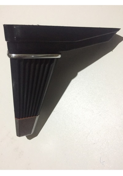 15cm Yıldız Ayak Plastik Siyah Gümüş Desenli 4 Adet Siyah