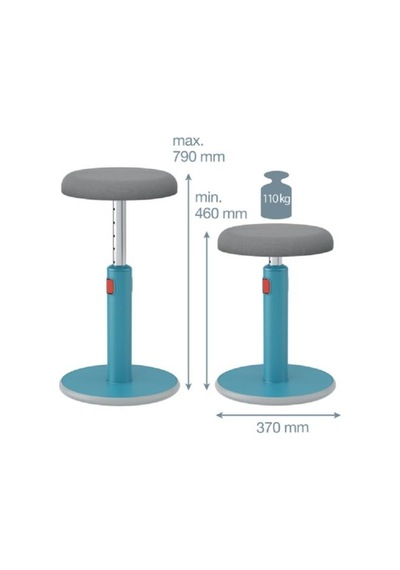 Leitz Ergo Active Hareketli Tabure 2si 1 Arada - Mavi - Kod:65180061 Mavi