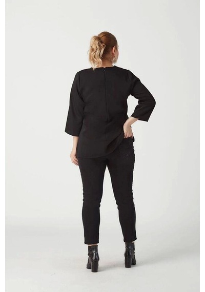 Moda Berray P001s Düz Renk Tam Kalıp Dar Paça Kot Pantolon Siyah Siyah
