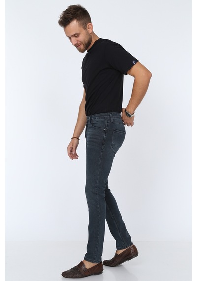 Digital Jeans Erkek Slim Fit Dar Kesim Dar Paça Kot Pantol Antrasit Açık Gri