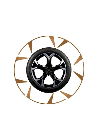 Cupra Leon İle Uyumlu Mk4 Jant Kaplama Sticker Set Kolay Uygulama Uzun Ömürlü Estetik Görünüm M