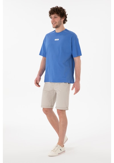 U.S. Polo Assn. Erkek Oversize Fit Bisiklet Yaka İndigo Tişört 50305923-VR028 U.S. Polo Assn. Erkek Oversize Fit Bisiklet Yaka İndigo Tişört 50305923-VR028