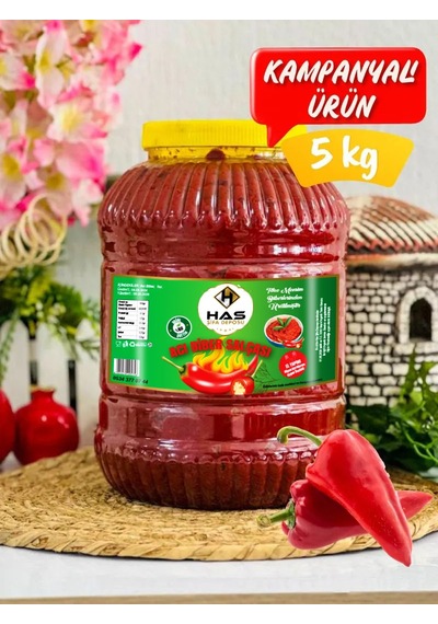 Has Şifa Deposu Gaziantep Güneş Kurusu El Yapımı Acı Biber Salçası 5 KG