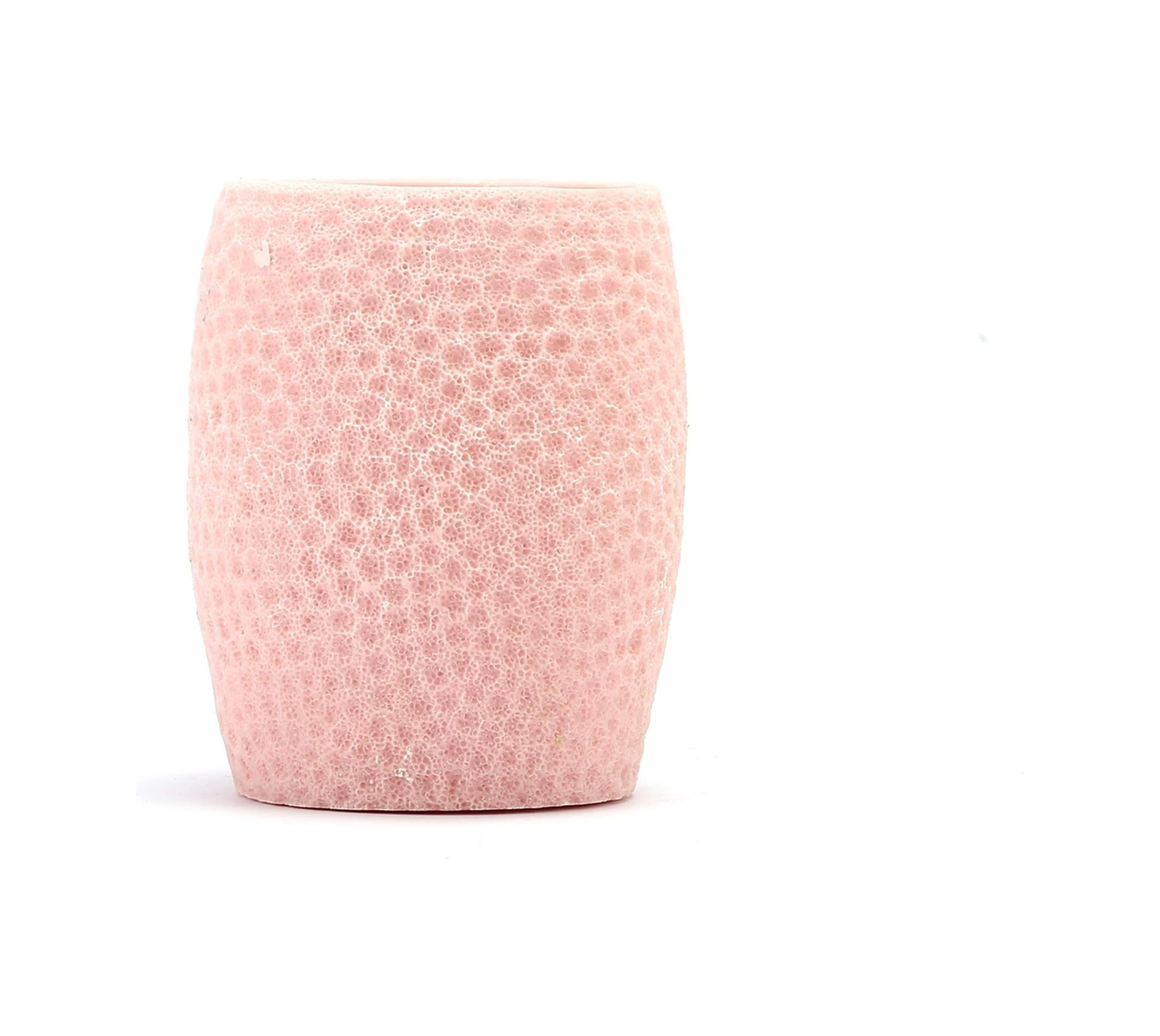 2 Adet Diş Fırçalık,macunluk Pembe Petek Desenli Poliresin 8x8x10cm 400ml Banyo Seti Çok Renkli
