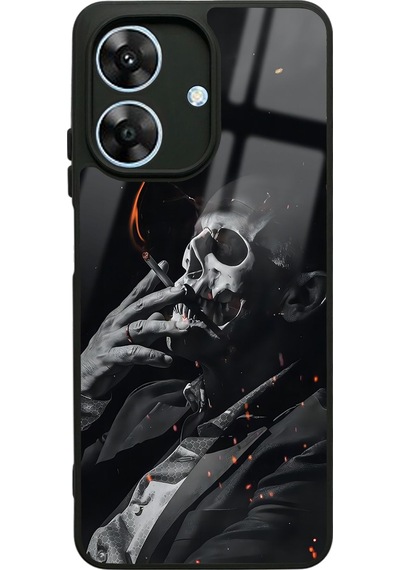 Oppo Realme Note 60 Smoke Skull Tasarımlı Glossy Telefon Kılıfı Çok Renkli