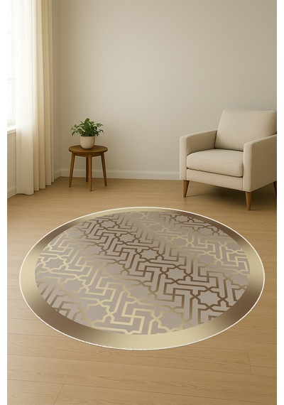Dijital Baskı Modern Kaymaz Taban Halı H0332 Renkli