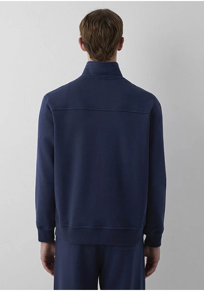 Mavi Patch Nakışlı Yarı Fermuarlı Lacivert Erkek Sweatshirt M0s10613-70490