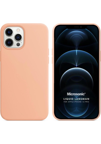 Microsonic Apple Uyumlu iPhone 12 Pro Kılıf Liquid Lansman Silikon