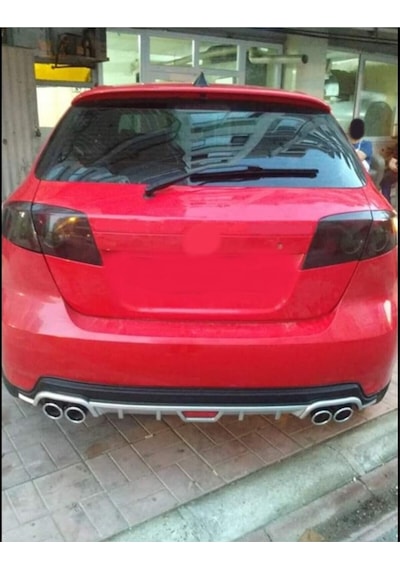 Chevrolet Lacetti Uyumlu Body Kit Difüzör 4 Çıkış Yuvarlak Gri Model 1