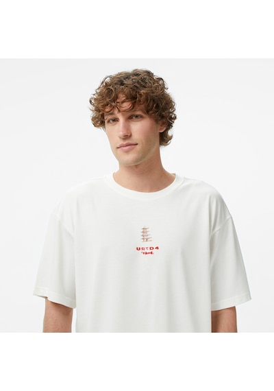 Unıted4 Regular Fit Erkek Bej T-shirt Pagoda