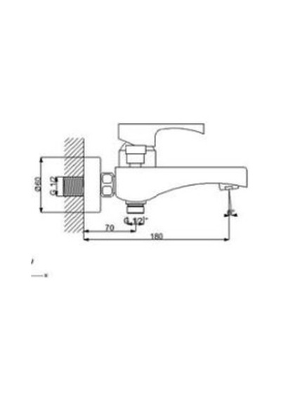 Newarc Modern Banyo Bataryası Krom 901511 Krom