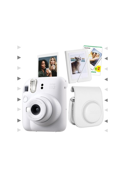 Fujifilm Instax Mini 12 Fotoğraf Makinesi + 20'Lu Film+ Mini Albüm + Deri Kılıf Seti