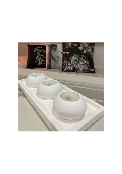 Ev Dekorasyon 3'lü Mumluk Set,dekoratif Mumluk,hediyelik Eşya,tealight Mumluk Mumlar Dahildir Diğer