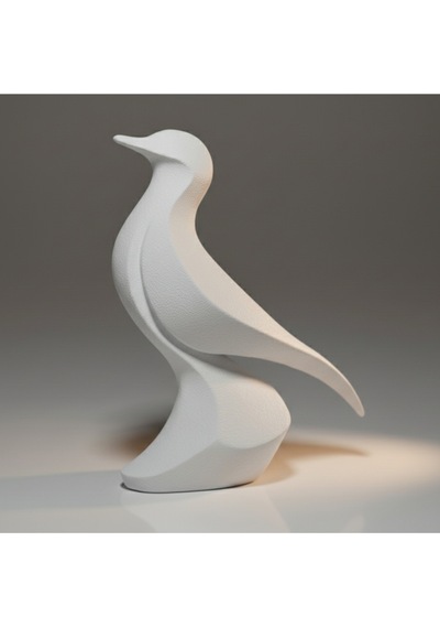 Volantis Minimalist Kuş Heykeli 10 Cm - Modern 3d Baskı Dekoratif Biblo