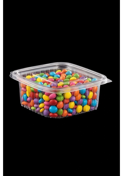 Plastik Kapaklı Sızdırmaz Saklama Kabı 250 Ml 100 Lü Set Tek Kullanımlık Gıda Kabı